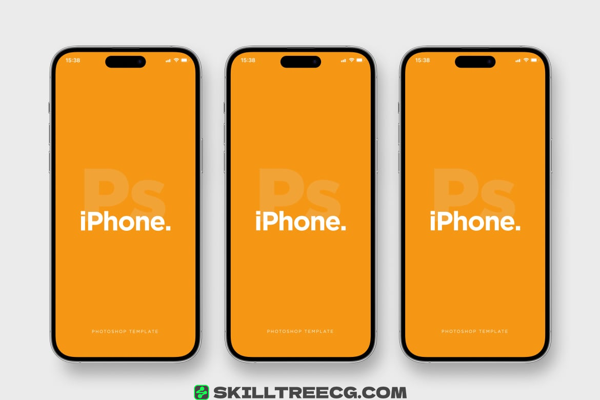 图片[4]-Phone 14 Front View Mockup Pack（206490）-技能树